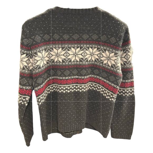 VTG Holiday Fairisle Christmas Nordic Zip Cardigan Croft Barrow Sweater SMALL - Picture 2 of 10